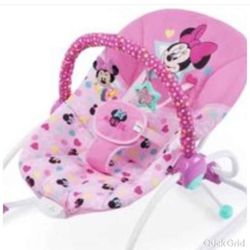 For a Infant  Cute Minnie Mouse Rocker With Toys for a Baby Girl