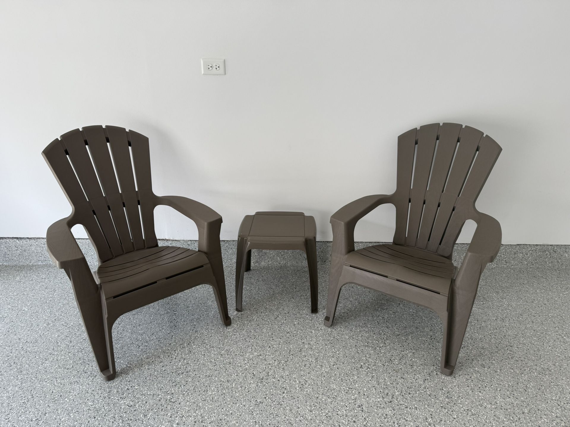 Adirondack style chairs + Side Table