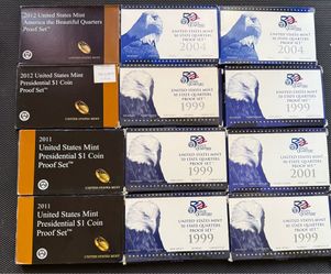 12 mint sets various years