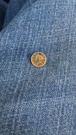 1850 gold $1 United States mint coin 90% gold