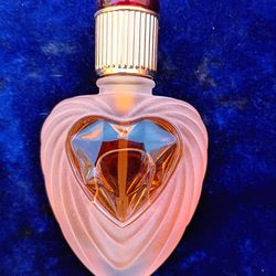 Rapture orange pink frosted glass bottle