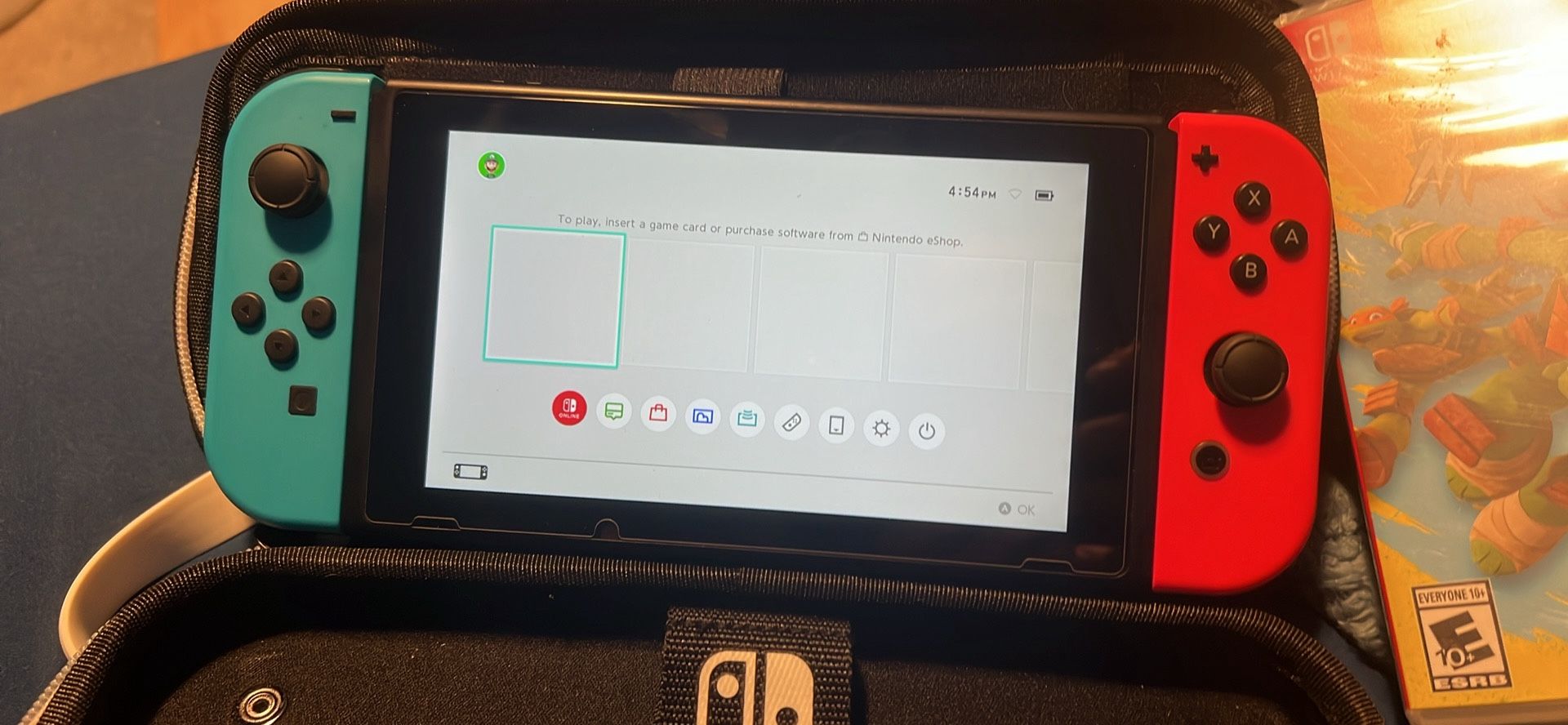 Nintendo Switch With Docking Station, Case And New Game