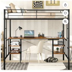 Twin Bunk Bed With Desk