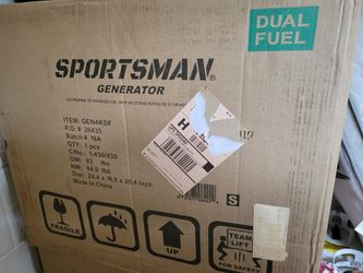 Dual FUEL GENERATOR With 30 Gal Propane Tank ALREADY filled
