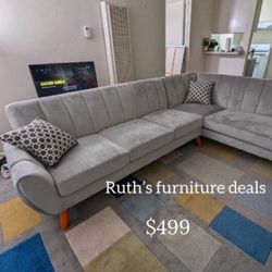 On Sale! Modern Stylish 2-pc Sectional Sofa On Sale ✅$499 No Tax