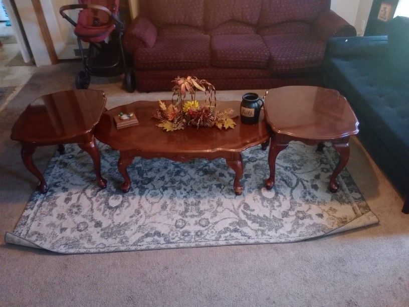 Two End Tables And A Coffee Table