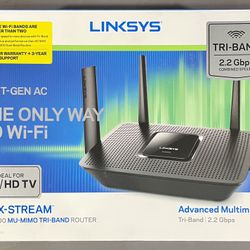 Linksys EA8300 Max-Stream Wireless AC2200 MU-MIMO Tri-Band Wi-Fi Gigabit Router