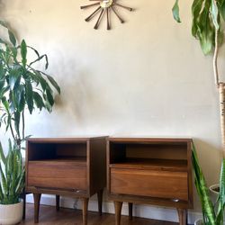 Matching Mid Century Modern Nightstands