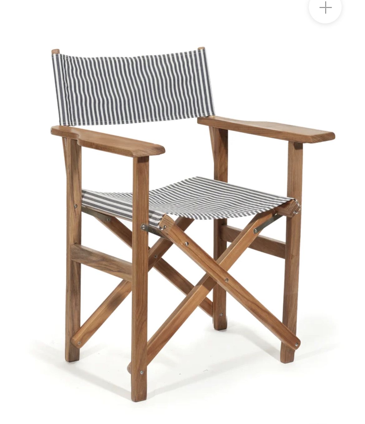 Pair Business & Pleasure Navy stripe directors Chairs
