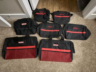 Group of 7 Craftsman Tool Bags Sold as a Set Power Tools Etc