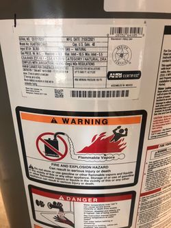Gas water heater 40 gallon