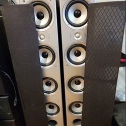 Polk Audio Tower Speakers And Center Speaker 