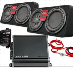 New Full Bass Package Kicker Rt 12” Shallow Series Installed 