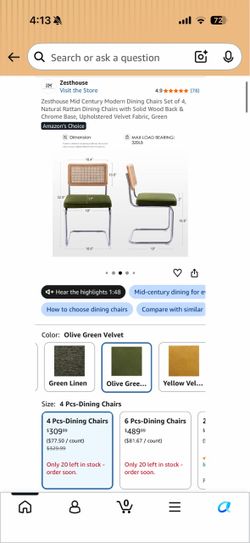Dining Room Table & 4 Dining Chairs
