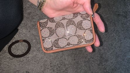 Coach small signature jacquard wallet
