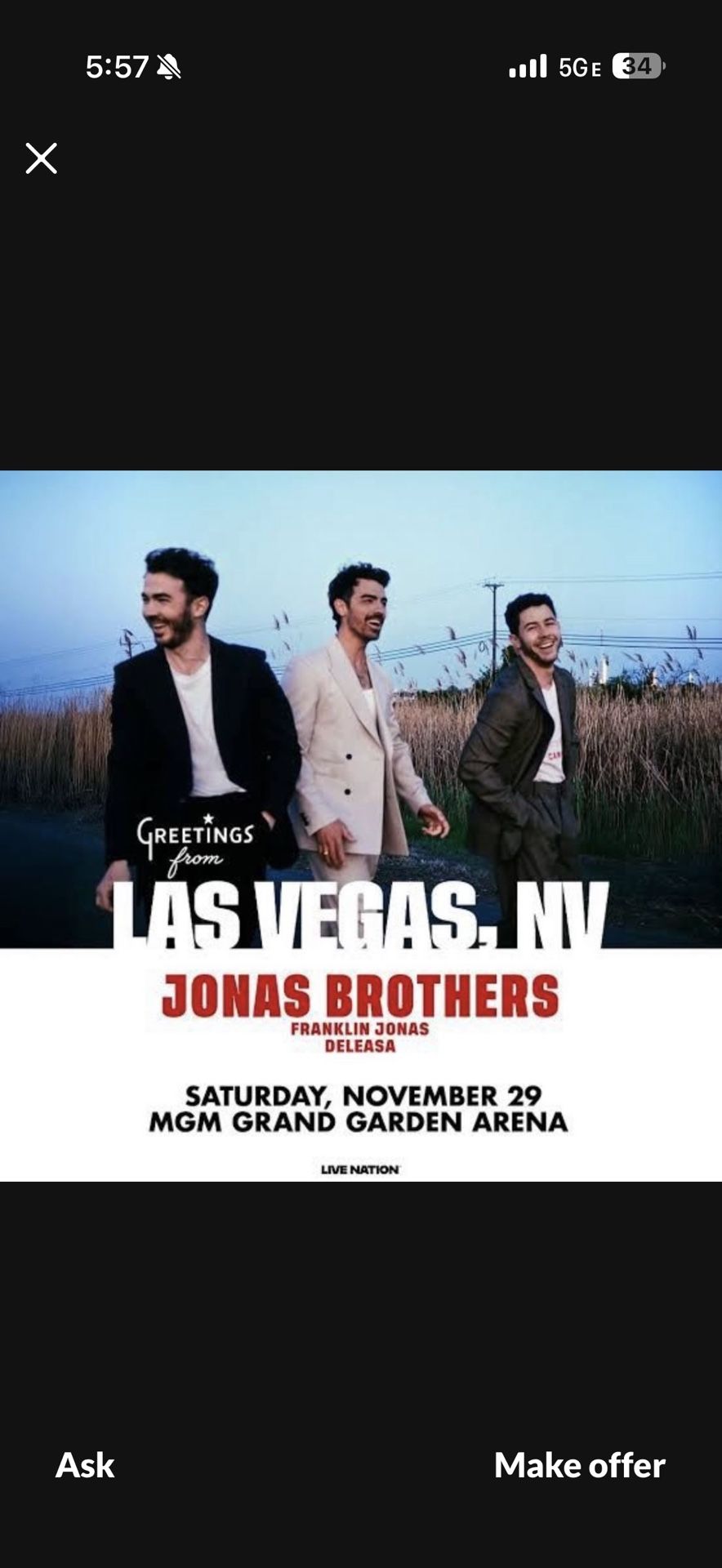 2 Tickets Best Seats