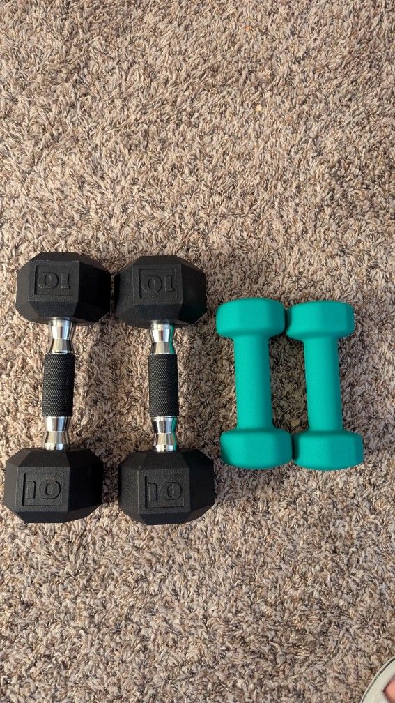 10 Lbs And 5 Lbs Dumbbells
