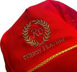 Quincy Feature Red Gold Hat Cap RARE Original 70’s 80’s Vintage Town Talk Brand Louisville, KY NEW Deadstock HILLCREST / UNIVERSITY HEIGHTS