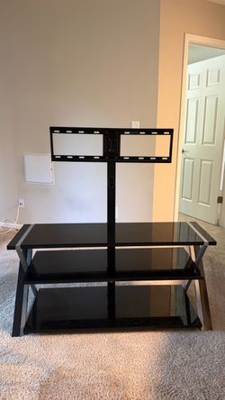 3-Tier Glass TV Stand with Mount