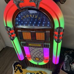 Crosley CR1215A-WA Jukebox, Includes AM/FM Radio & Bluetooth Receiver & CD Player with ST15-WA