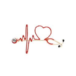 Doctors Nurses  Mini Stethoscope Brooches Pins Jackets Coat Lapel Pin Bag Button Collar Badges Gifts Medical Jewelry