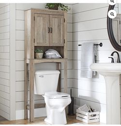 Rustic Gray Bathroom Space Saver, Better Homes & Gardens over the Toilet Storage