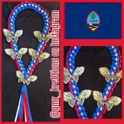 Graduation Leis Kukui Nut & Ribbon