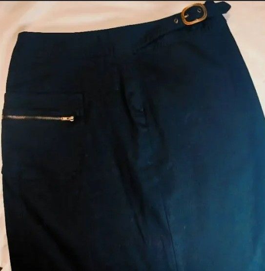 Danielle Bernstein Long Black Side Leg Slit Pencil Skirt