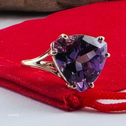 10K Yellow Gold Amethyst Cocktail Ring Size 6, Solid Gold!/ Anillo de Oro con Amatista! 👌🎁Post Tags: 10k 14k
