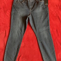 NINE WEST ELIAS HIGH RISE CIGARETTE BLUE JEANS PANTS 18 Retail $74 ** More VINTAGE