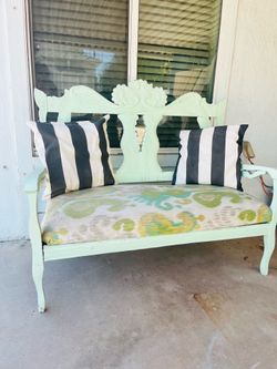 Outdoor vintage bench settee seating
