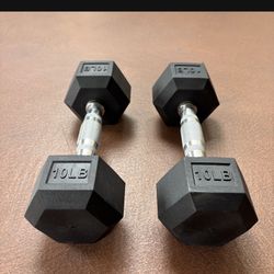 New Set Of 2 10 Pound Dumbells Dumb Bells weights hand dumbbell dumbbell 