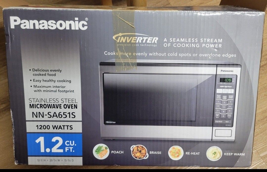 Panasonic NN-SA651S Stainless Steel Microwave Oven 1.2 cu. ft, 1200W, Silver