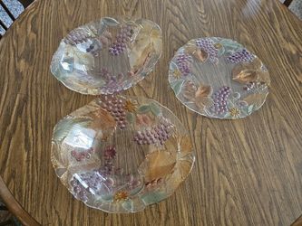 Vintage Savior Crystal Cornucopia Platter And 2 Bowls