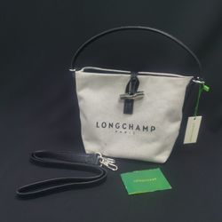 Longchamp Essential Toile Bucket Bag
