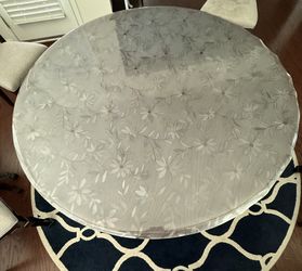 Elegant 54” Round Dining Table Set with 4 Chairs – $500 (Firm)