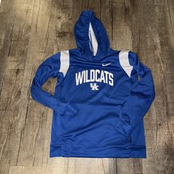 Nike Kentucky Wildcats Sweatshirt Mens M Blue Long Sleeve Hoodie THERMA-FIT