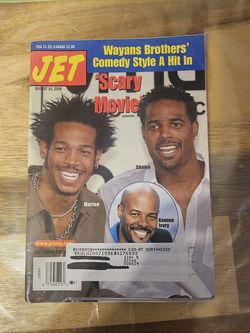 Scary Movie Wayans Brothers Cover Jet Magazine A Williams sisters Got Milk ad on back
