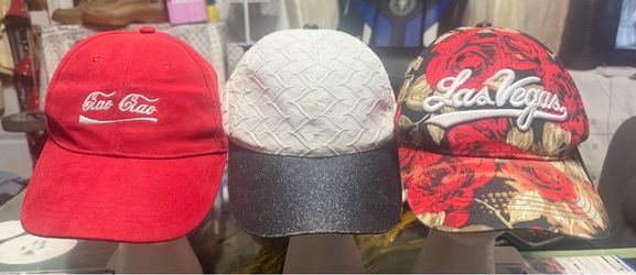 3 Preowned hats all are snaps so one size fits most. All in good condition. Located off lake and Simmons area asking eight dollars for all three.