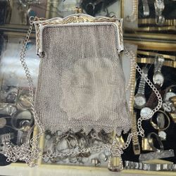 Antique Silver Hand Made Bag