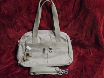 Kipling Beige Nylon Shoulder Bag