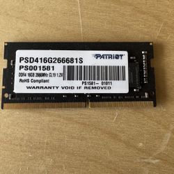 Patriot 16GB - DDR4 2666Mhz LAPTOP RAM Module 