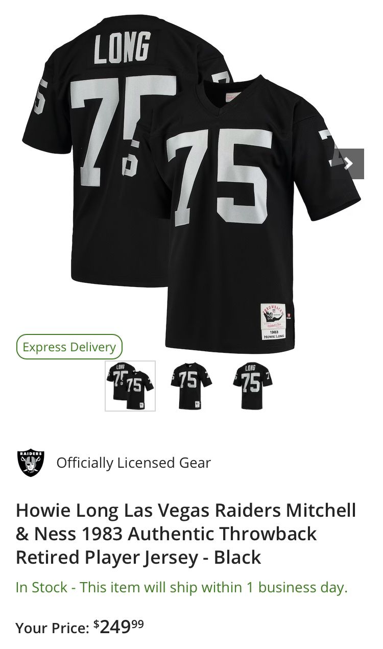 Mitchell and Ness - Nfl Legacy Jersey Raiders 88 Howie Long