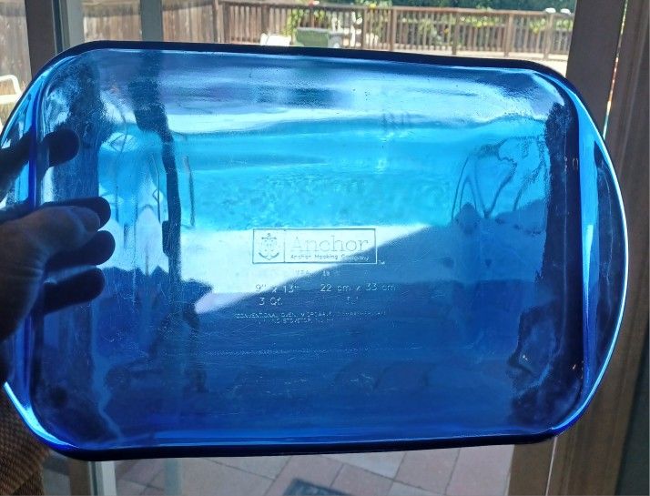 Vintage Cobalt Blue Casserole Dish