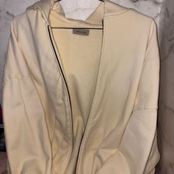 Fear of God Cream Zip-Up Hoodie