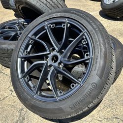  4x Used 2026 Tesla Model S 2025 2026 19" Staggered OEM Wheels Magnetite Rims 45%