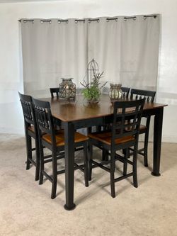Comedor de Mesa Alta con Extensiones y 6 Sillas SEE MY OFFERS FIR POST IN ENGLISH
