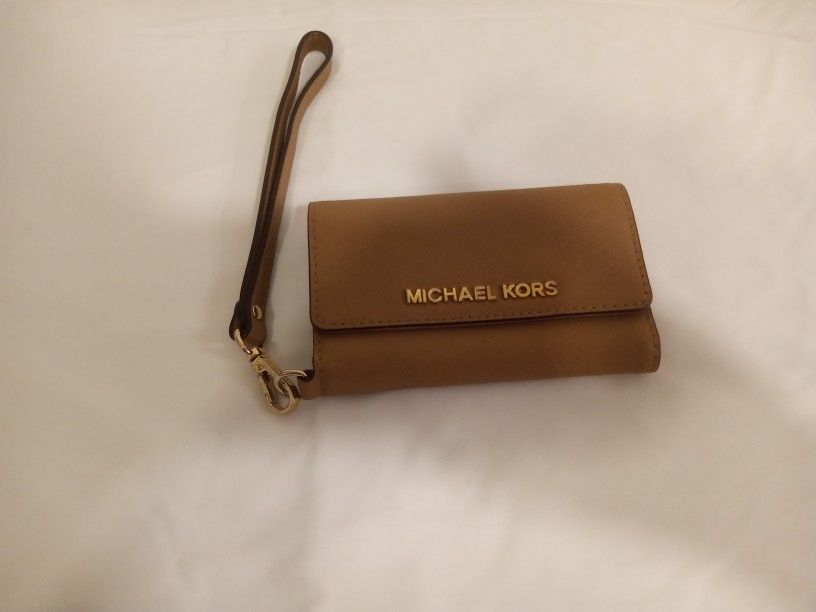 Michael Kors Brown Phone Case & Card Holder

