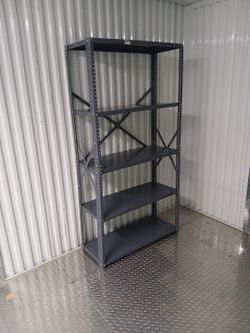 5 teir metal shelving unit strong mint cond