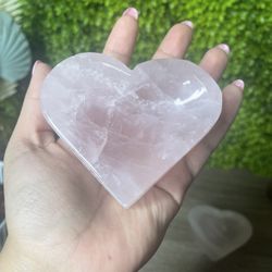 Rose Quartz Crystal Heart Bowl Each Sold Separately